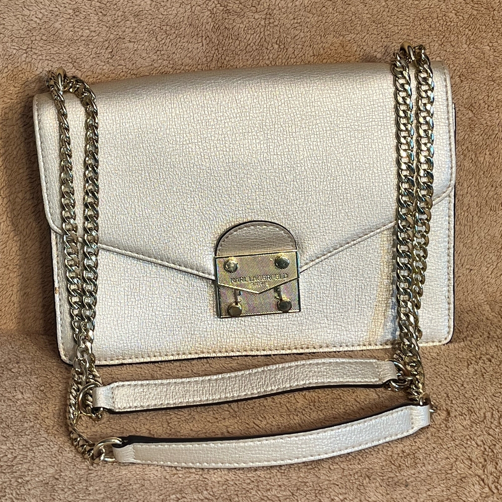 Karl Lagerfeld Silver Crossbody Bag with Chain